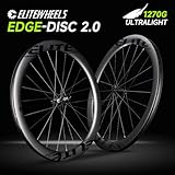 ELITEWHEELS Edge 2.0 Ceramic Bearing Road Disc Carbon Wheelset Ratchet System 36T HUB Wing 20 Spoke 45mm Depth