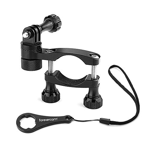 Forevercam Bike Handlebar Mount for GoPro (360° Rotation and Lock Any Direction) 0.6-1.3inch All Aluminum Bike/Motorcycle Handlebars Seat Post Ski Pole Mount for Gopro Hero 8/9/10/11/12/13（Black）