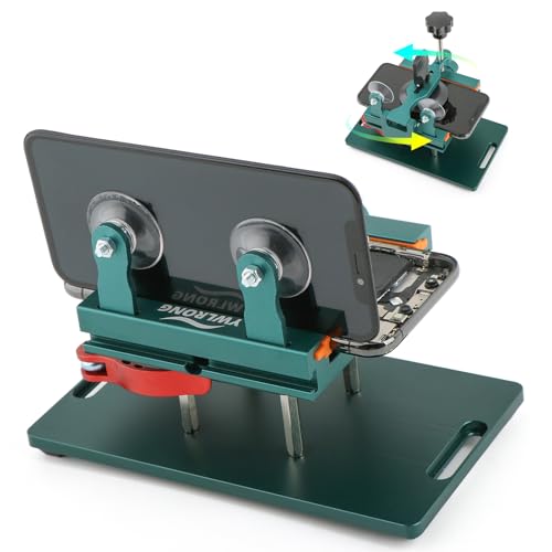 Phone Screen Separator Opener Clamp for iPhone Screen Opener LCD Removal Tools with Suction Cup Heating Free 360 Rotatable Fixing Clamp Display Opening Repair Tool Kit for Samsung Huawei
