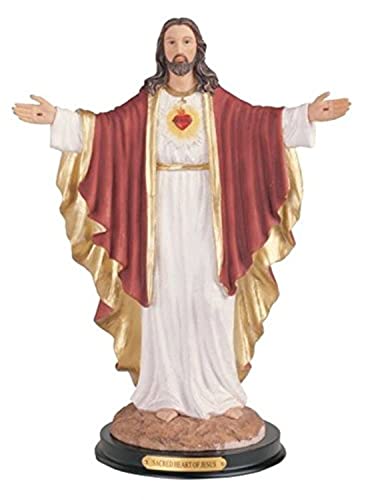 George S. Chen Imports Jesus Holy Figurine Religious Decor (Red-White, 12-INCH)