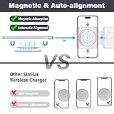 Charging Station for Apple Multiple Devices - 3 in 1 Foldable Magnetic Wireless Charger Dock - Travel Charging Pad for iPhone 16 15 14 13 12 Pro Max Plus Watch & Airpods