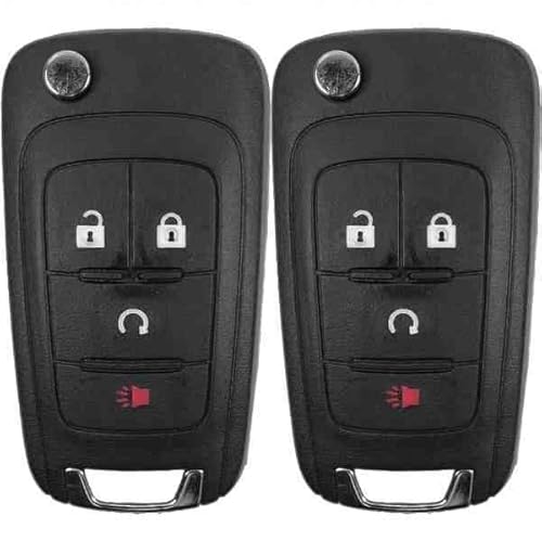 Eye4Techs Replacement Flip Key Fob for 2014-2017 Buick Encore FCC KR55WK500733 Part Number 13585811 13585814 13504265 1351916 Pack of 2