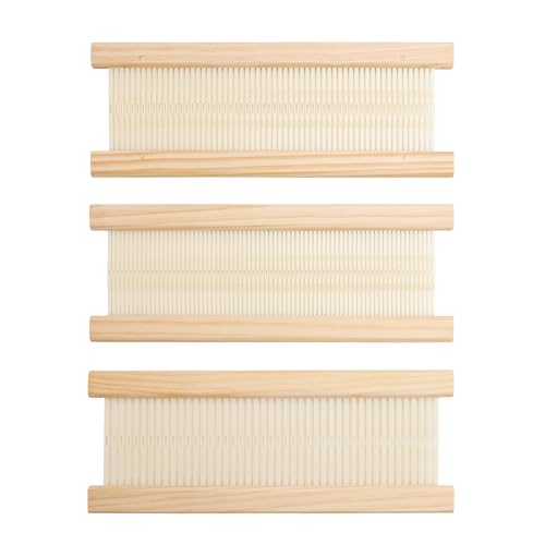 WILLOWDALE 3pcs Weaving Heddle Shed Stick for Weaving Loom Kit, 12 Inches Heddle with 45/60/75 Sticks, Weaving Tool Frame Loom Accessories Arts & Crafts Supplies