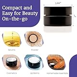 Infinity Jars Screw Top Jar 200 Ml (6.76 fl OZ) Black Ultraviolet Refillable Cosmetic Style Travel Bottles Glass Jar Empty Cosmetic Lotion Containers for DIY Beauty products, Creams or Ointment Sample