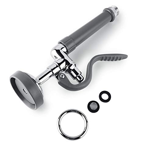 IMLEZON Pre Rinse Sprayer Commercial Sink Faucet Spray Valve Chrome Finished (Grey)