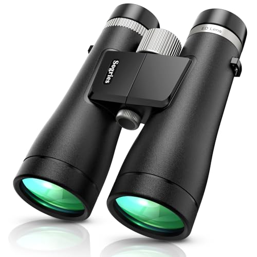 12x50 ED Binoculars for Adults-Professional Roof Prism,HD Optical System Non-Slip Grip, IPX7 Waterproof,High Power BAK4 Prism SMC Lens Binoculars for Bird Watching Travel