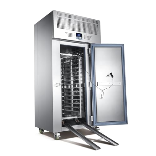 Kolice Commercial Heavy Duty 15 Trays Blast Chiller Include Trolley Cart, Blast Freezer, Shock Freezing Freezer for restaurant, hotel kitchen-Lowest temperature -40°F(-40°C)