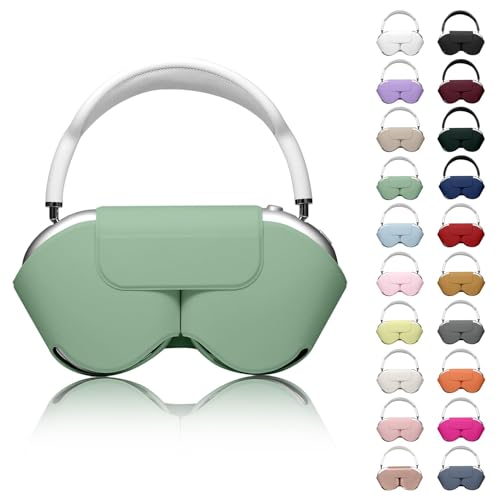 Youtec for Apple Airpods Max Case,Headphones Protective Case for AirPod Max Supports Sleep Mode, Anti-Scratch and Anti-Dust,Airpod Pro Max by PU Leather,Grass Green 2