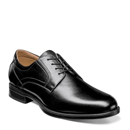 Florsheim mens Medfield Plain Toe Oxford Dress Shoe, Black, 9.5 US