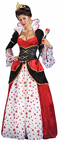 Rubies Women's Alice In Wonderland Queen Of Hearts Storybook Costume, Red, Standard for Themed Parties and Halloween