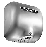 XLERATOR XL-SBVX 1.1N High Speed Commercial Hand Dryer, Brushed Stainless Steel Cover, Automatic Sensor, Surface Mount, Noise Reduction Nozzle, LEED Credits 6.2 Amps 208/277 Volts