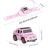 SitertCF Watch Remote Control Car Toy for Kids,New Mini 2.4 Ghz Racing Game Wrist Cars Toy with LED Light,Watches Remote Control Car for Boys and Girls Birthday Gifts,USB Charging,Pink