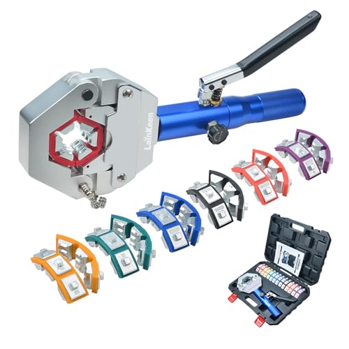 Hydraulic AC Hose Crimper 71500 Manual A/C Hose Crimper Kit Air Conditioning Repair Handheld Hydraulic Hose Crimping Tool
