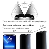 SHANG PIN JIA Matte Privacy Screen Protector for iPhone 14/iPhone 13Pro /13 Screen Protector Privacy Glass Anti-Glare,Anti-Spy Tempered Glass Film,Smooth and Responsive Touch Anti-Scratch