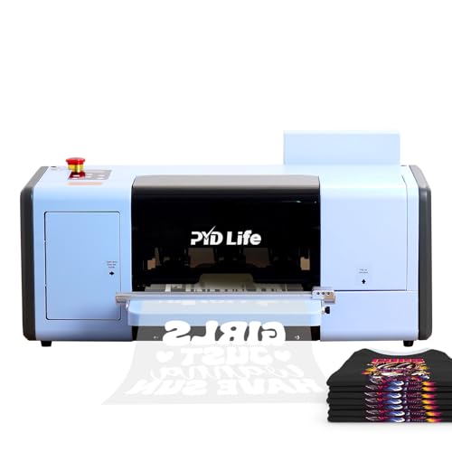 PYD Life DTF Printer A3 Transfer Printing Machine T-Shirt Direct to Film Printer with F1080 Printhead,with White Ink Circulation System, Mixing and Automatic Cleaning System