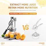 CO-Z Hand Press Juicer Machine, Manual Orange Juicer and Professional Citrus Juicer for Orange Juice Pom Lime Lemon Juice, Commercial Lemon Squeezer and Orange Crusher, Easy to Clean, Gray