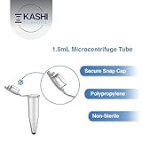 Kashi Scientific 1.5mL Microcentrifuge Tube with Snap Cap [1000/Pack] 1.5 mL Centrifuge Tubes with Flip Cap, Clear Graduation, Polypropylene, Plastic Lab Snap Tubes