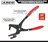 ARES 10001 - Exhaust Hanger Removal Pliers - Separates Rubber Supports from Exhaust Hanger Brackets - 25 Degree Offset for Access in Hard to Reach Places