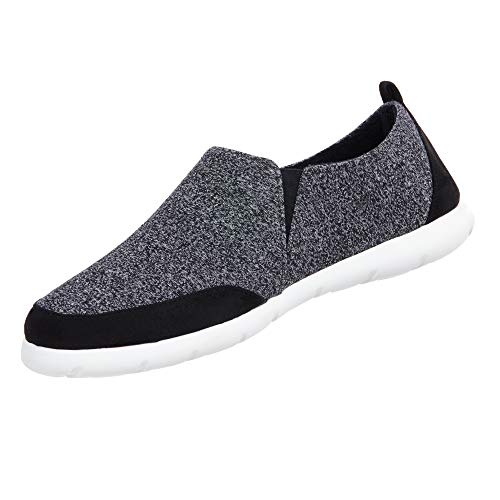 Isotoner Mens 's Slippers, Black, 10 US