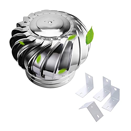 Stainless Steel 304 Non Power Roof Ventilator, Roof Vent For Leak Proof Vent Cap Fan, Wind Turbines Attic Air Vent Ventilating Turbines Vents, Rotating Chimney Cap For Houses Factory Attic Farm