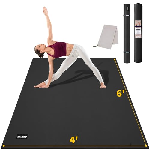 CAMBIVO Yoga Mat for Women and Men, Extra Long and Wide Exercise Mat(72"x48"/84"x30"), Large Non Slip Workout Mat for Yoga, Pilates, Fitness, Barefoot Workouts, Home Gym Studio