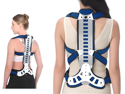 lewitools Adjustable Spine Posture Corrector For Back Support, Hunchback, Scoliosis, Kyphosis And Vertebral Compression Fractures For Children, Adults And Elderly (Blue-s)
