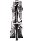 Karl Lagerfeld Paris Women's Blayze Fashion Bootie Boot, Silver, 7.5