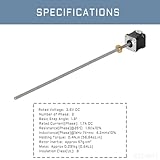 BESJMYT Nema 17 Stepper Motor Integrated 15.75in(400mm) T8 Lead Screw 1.7A Brass Nut 1m Cable 2 Phase 4 Lead 0.4Nm/56.64oz.in Bipolar High Torque 42x40mm Motors for 3D Printer/CNC Machine/Automation