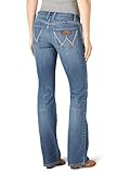 Wrangler Women's Misses Retro Sadie Low Rise Stretch Cut Jean Boots, Tiffany, 13-32