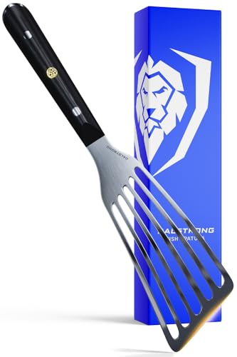 Dalstrong Professional Kitchen Fish Spatula - 7.5 inch - Slotted - High-Carbon, Heat-Resistant Spatula Stainless Steel - Flexible - Wide - Turner - Nonstick Cookware - G10 Handle