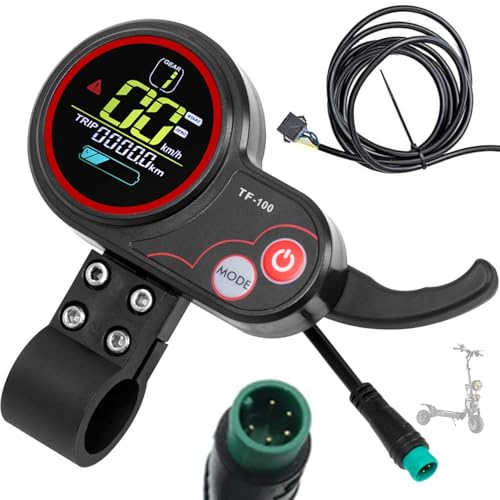 electric scooter throttle TF-100 5Pin 24v 36v 48v Electric Scooter LCD Instrument Throttle Controller Power Switch Throttle ,Waterproof Plug for electric scooter control board With extension cord