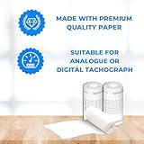 Double Dragon, HGV Digital Tachograph Rolls, 57mm Width, 8 Metre Long, 8mm Centre, EU Approved, Thermal Tacho Paper Rolls, Fits All Truck Digital Tachographs, EC 1791/2006 Compliant. [Total 30 Rolls]