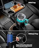 JoyTutus Car Cup Holder Expander, Automotive Cup Attachable Tray with 360° Rotation,Large Cup Holder Adapt Most Regular Cups with 18-40 oz, fit in 2.75-3.25 inch Car Holder