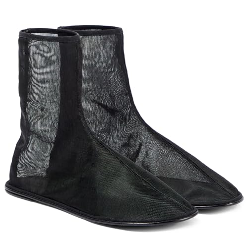HoanTiai Mesh Ankle Boots For Woman Comfort Round Toe Gauze Flats Boot Spring & Summer Casual Outfit Flat Shoes
