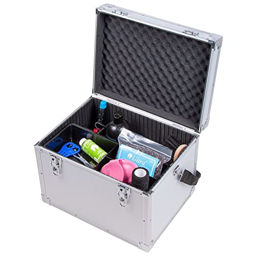 Dura-Tech Locking Aluminum Grooming Box | Essential Horse Care Storage | Durable Aluminum Build | Large Capacity | Lockable Security | Portable Design