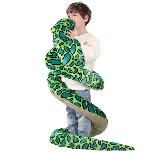 IKASA Giant Snake Stuffed Animal Plush Toy,106" Large Cobra Cute Jumbo Soft Toys,Huge Big Size Fluffy Plushy Fat Oversized Plushie,Gifts for Kids