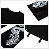 Insgoth Women Y2k Crop Top Long Sleeve T Shirt Punk Harajuku Chain Sweatshirt E-Girl Alt Clothes Grunge Aesthetic Casual Loose Pullover