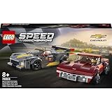 LEGO 76903 Speed Champions Chevrolet Corvette C8.R Race Car and 1969 CC Racing Model, Toy Cars Building Kit for Kids 8 Plus Years Old, 2 Sports Models