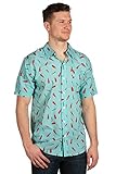 Tipsy Elves Men's Vacation Hot Sauce Summer Hawaiian Shirt Size Large