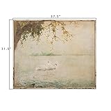 Creative Co-Op Vintage Swans Wood Framed Wall Décor