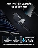 Anker Prime 67W USB C Charger, Anker GaN 3-Port Compact Fast PPS Wall Charger, For MacBook Pro/Air, Pixelbook, iPad Pro, iPhone 15/14/Pro, Galaxy S23/S22, Note20, Pixel, Apple Watch