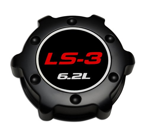VMS RACING BLACK OIL CAP LS3 6.2L in Billet Aluminum Compatible with Chevy Camaro SS 10-15 2010-2015