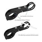 Yizhet Bike Handlebar Extender, Lightweight Durable Aluminum Alloy Double Bicycle Handlebar Extension Bracket for Holding Motorcycle E-Bike Lamp Speedometer GPS Phone Mount Holder (Aluminum Alloy)