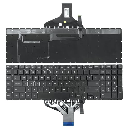 GinTai Laptops Keyboard RGB Backlit US Replacement for HP Omen 17-CB 17-cb1070nr 17-cb1072nr 17-CB1080NR 17-cb0050nr NSK-XP2BQ 9Z.NF3BQ.201 L32775-001