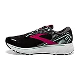 Brooks Women's Ghost 14 Neutral Running Shoe - Black/Pink/Yucca - 9.5 Medium