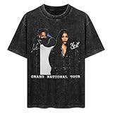 Men's Women's Kendricks Rapper SZAs Lamar Vintage Oversized Short Sleeve T-Shirts Novelty Crewneck Tee Shirt for Men Women S