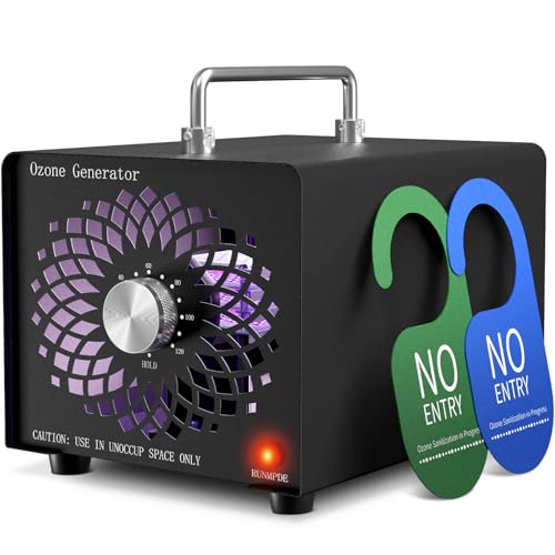2025 Latest Ozone Generator, High Capacity Ozone Machine Odor Removal Up to 6000 Sq.Ft, for Car/Home/Smoke/Pet Odor, Black