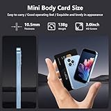 soyes Mini Phone World's Smallest 3.0" HD Touch Screen Mini Smartphone Unlocked Android Compact Mobile Phone for Kids &Students Cell Phone wih Quad-Core Dual SLM Face lD2GB+16GB Blue