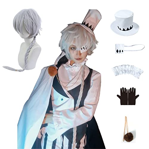 AKTOTO Nikolai Gogol Cosplay Cape Vest Halloween Costume Nikolai Cosplay Uniform Full Set with Hat and Wig