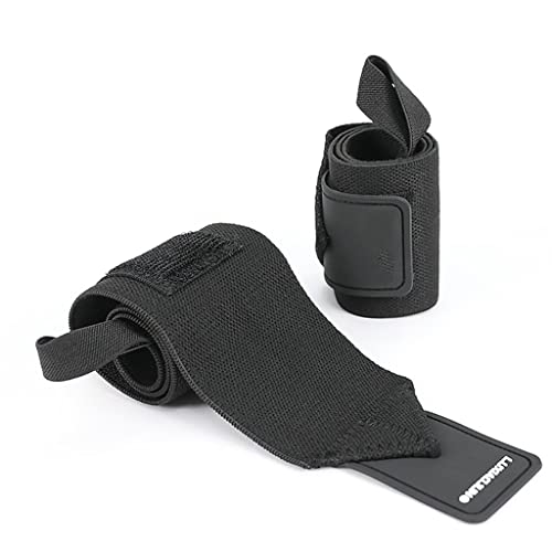 ILIEMOC Wristband Weightlifting Elastic Strengthening Bracers Weightlifting, Cross Training, Bodybuilding Suitable for Gym Workout, Strength Training for Men and Women(Black)